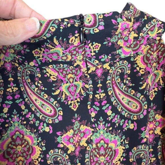 NWT Kobi Halperin Tara Paisley Silk Halter Jumper Black Wide Leg Cross Front 12 - Picture 6 of 16